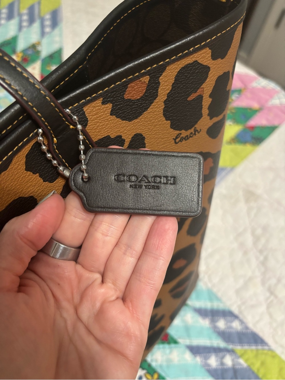 Coach Leopard City Tote CC760 - Picture 4 of 12